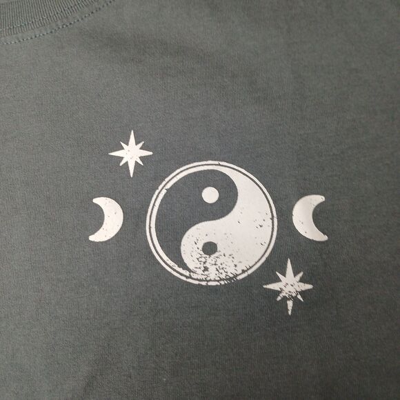 Rebellious One Short Sleeve Yin Yang T-Shirt Gray Size XL - Picture 4 of 8